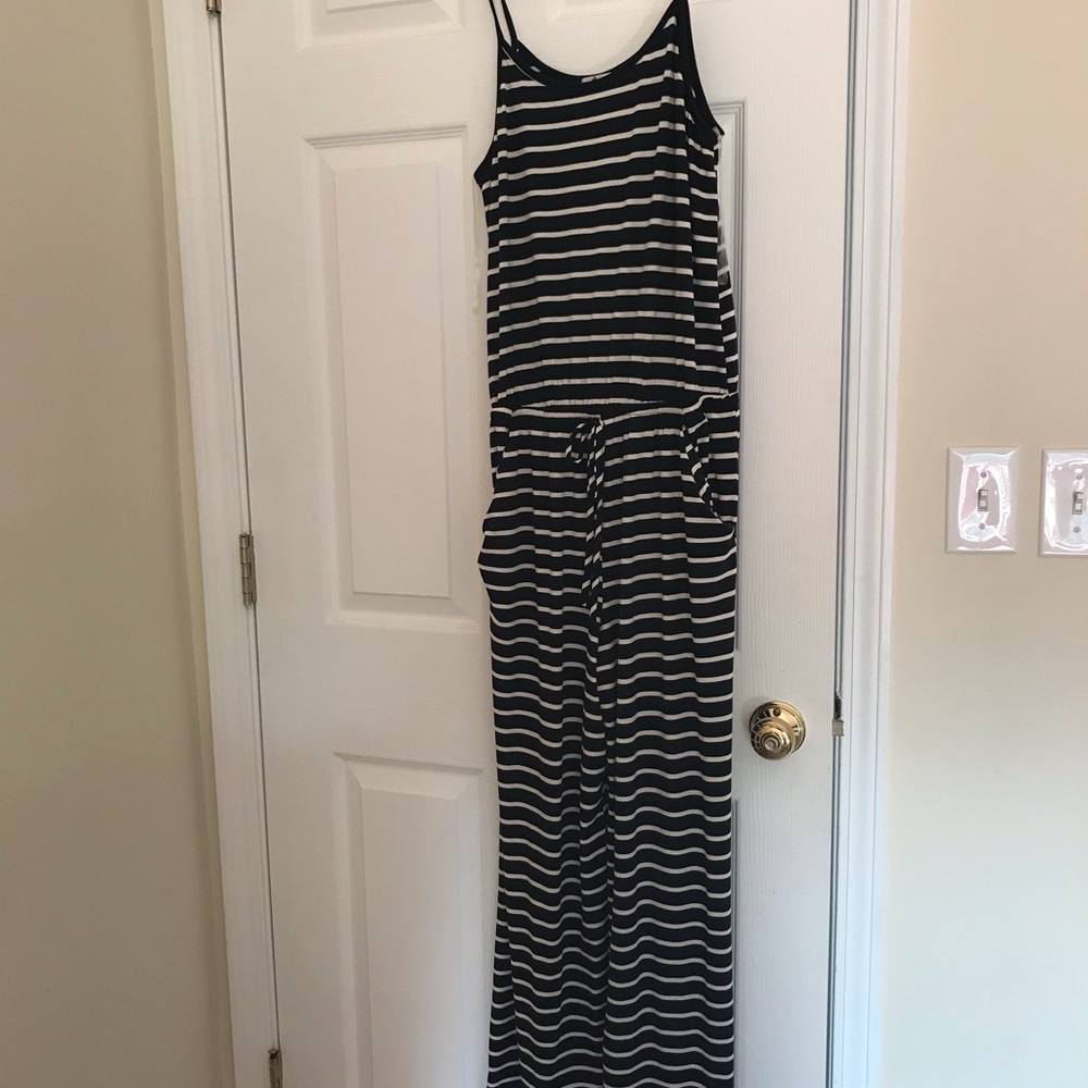 NWOT striped jumpsuit
